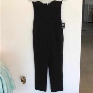Express black strapless jumpsuit
